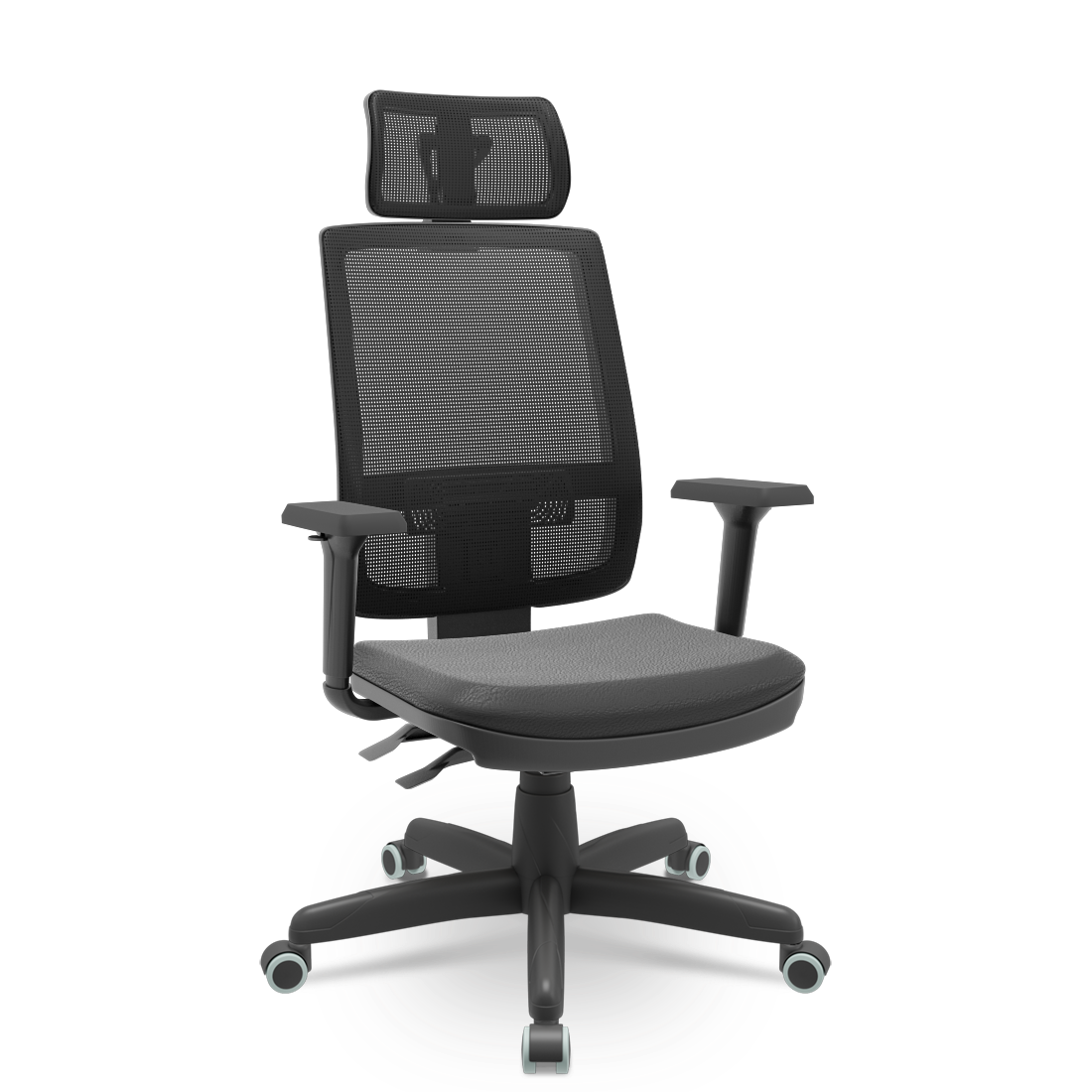 Cadeira Giratoria Presidente Brizza Tela com Regulagem no Encosto e Apoio de Cabeça