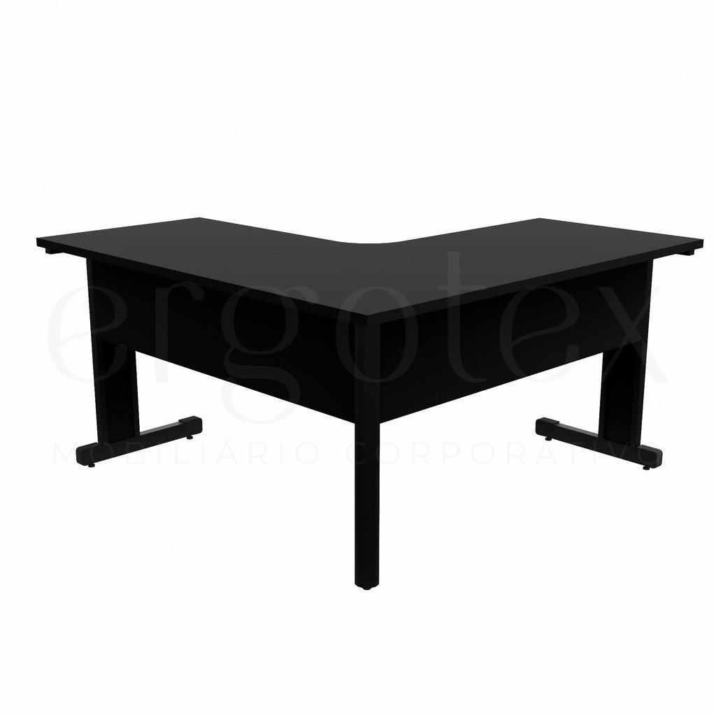 Preto tx Estacao de Trabalho Pe Metalico 25mm