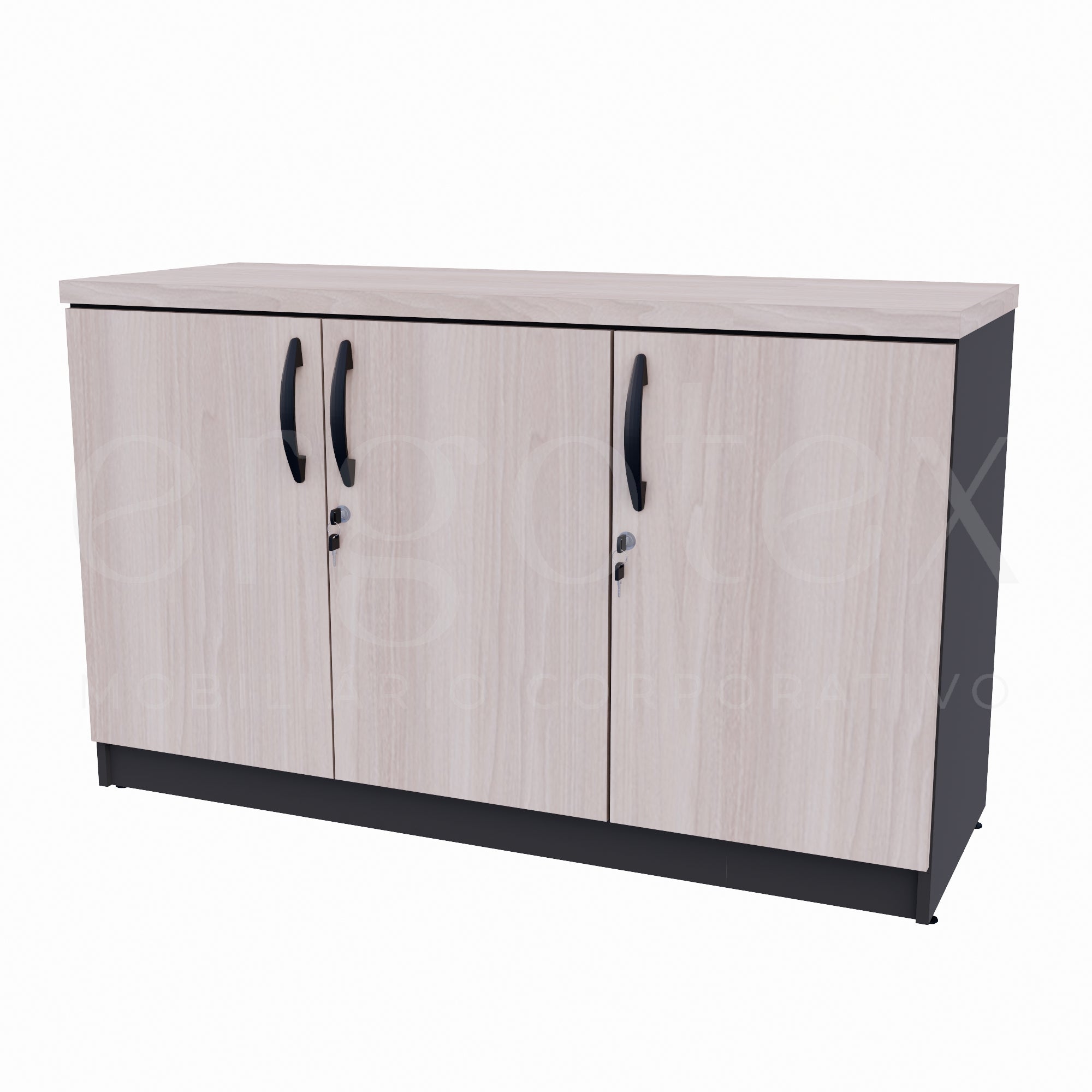 Balcao de Escritorio 3 Portas Tampo 30mm