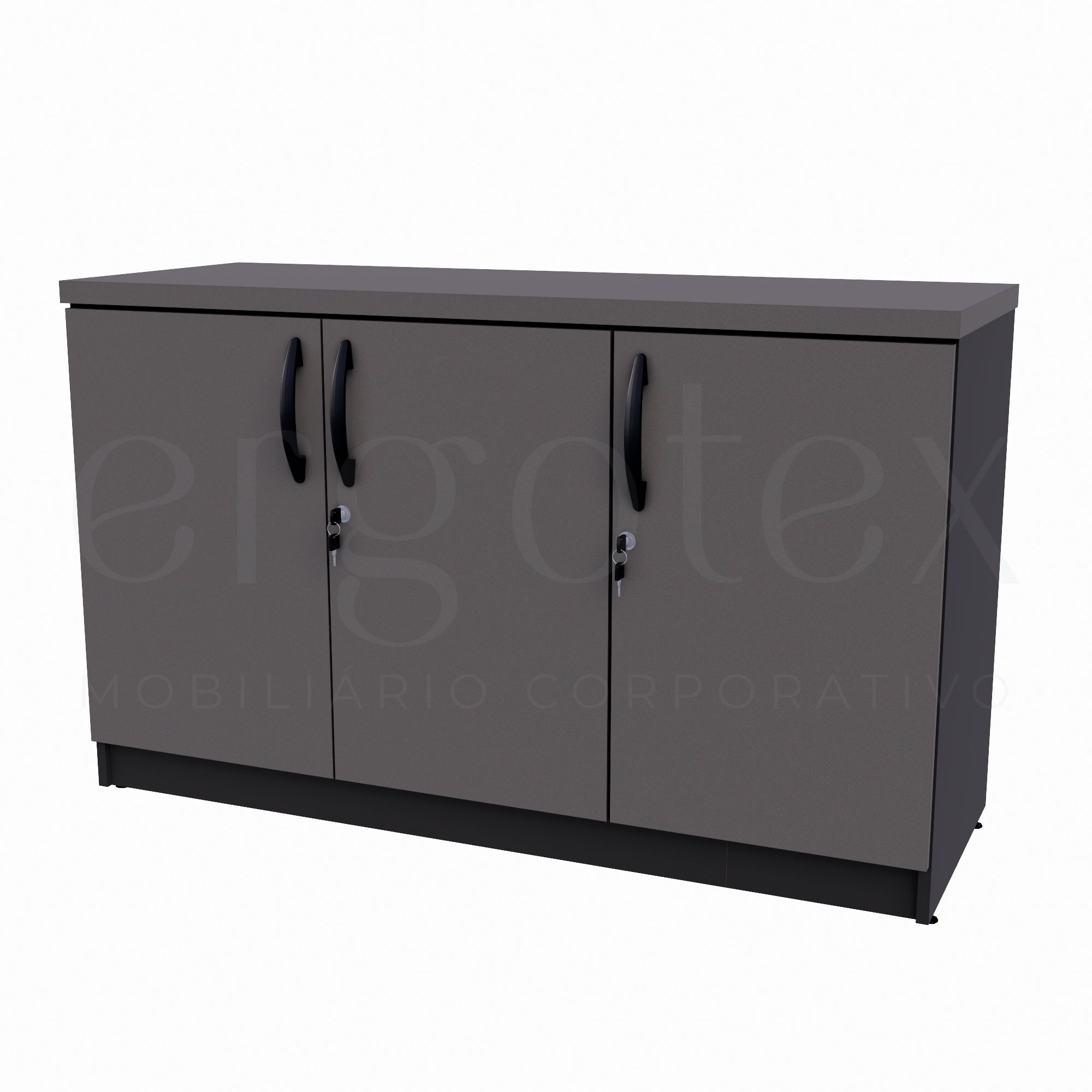 Balcao de Escritorio 3 Portas Tampo 30mm