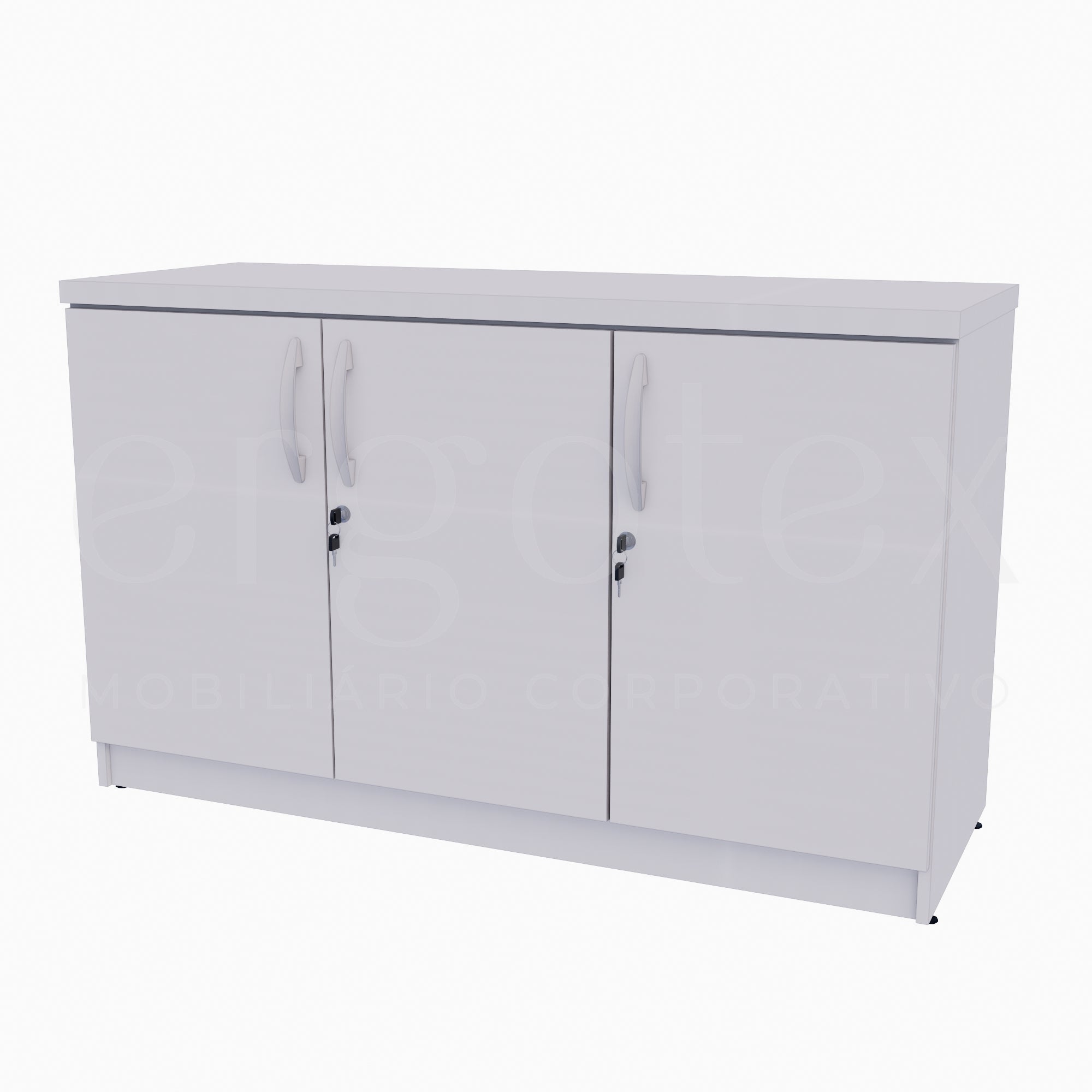 Balcao de Escritorio 3 Portas Tampo 30mm