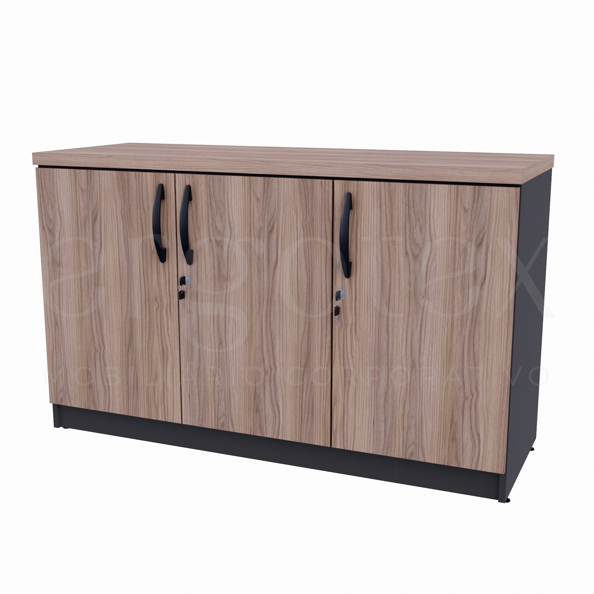 Balcao de Escritorio 3 Portas Tampo 30mm