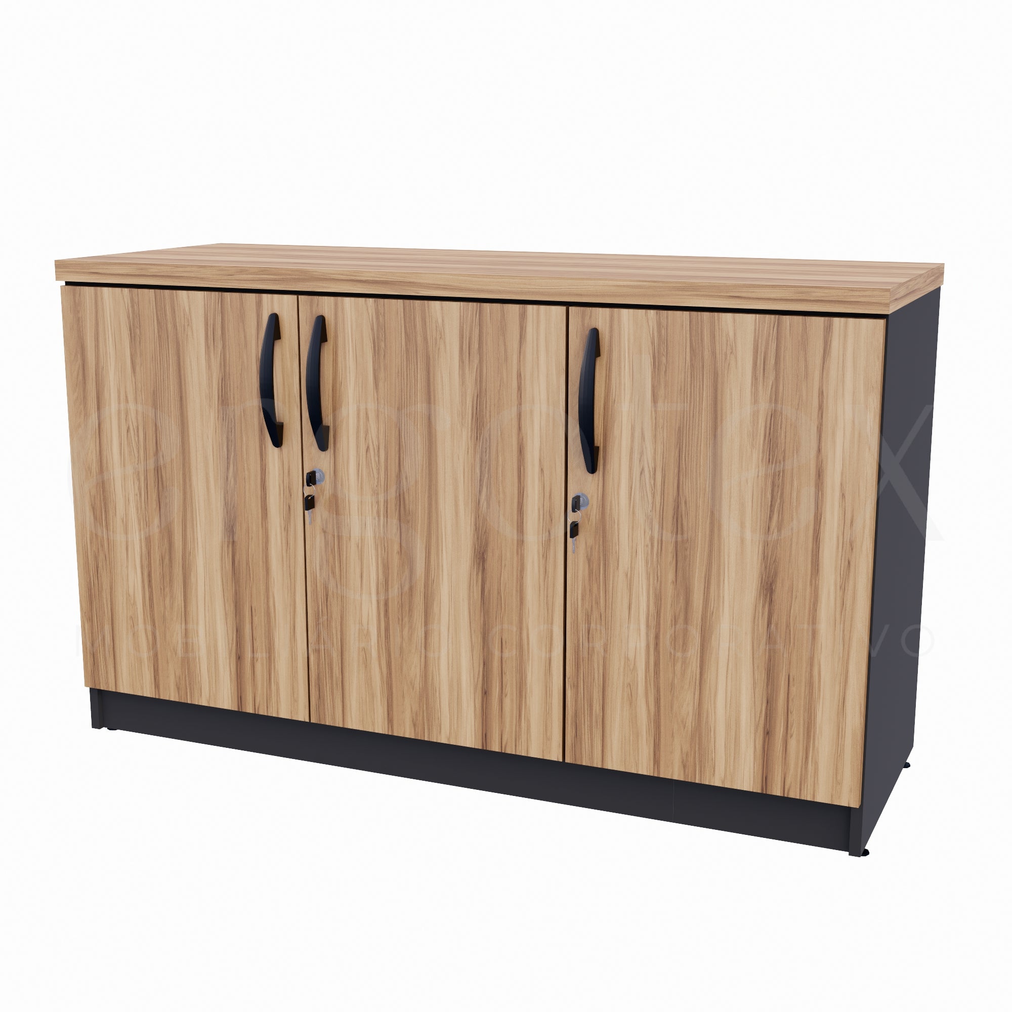 Balcao de Escritorio 3 Portas Tampo 30mm