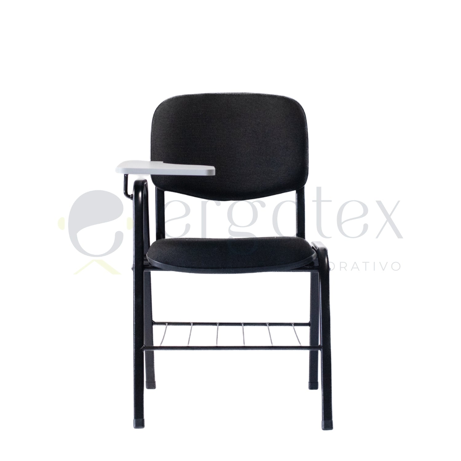 Cadeira Universitária Conferenza Prancheta Escamoteável com Porta Livros 1 Braço Alto
