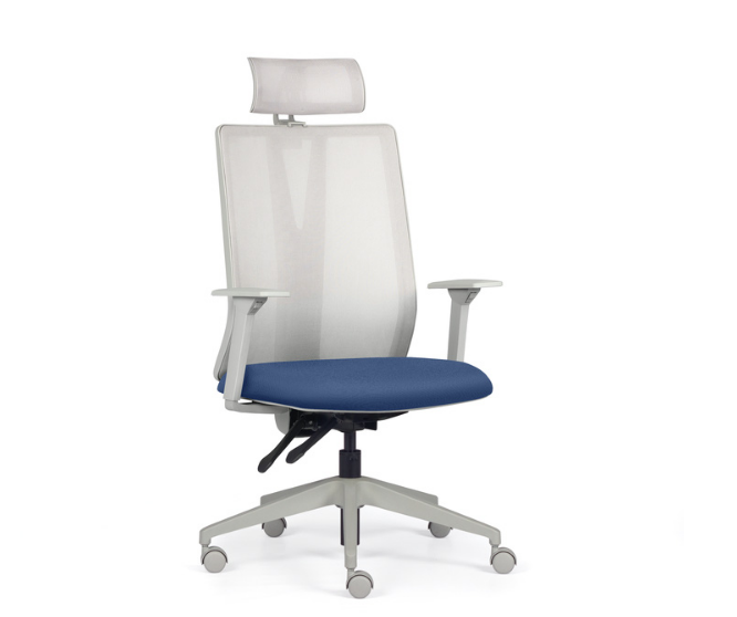 Cadeira Giratoria Presidente Addit Cinza com Regulagem no Encosto