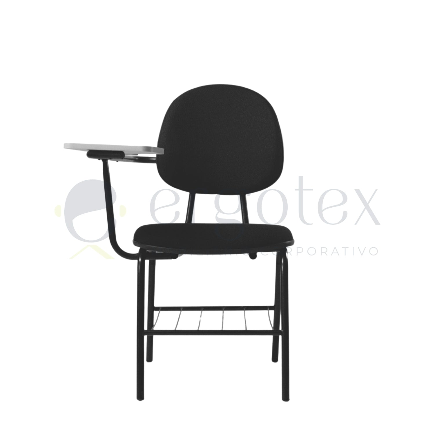 Cadeira Universitaria Executiva Prancheta Fixa com Porta Livros