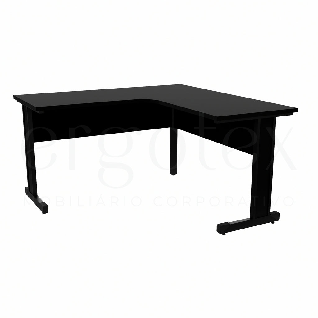 Preto tx Estacao de Trabalho Pe Metalico 25mm