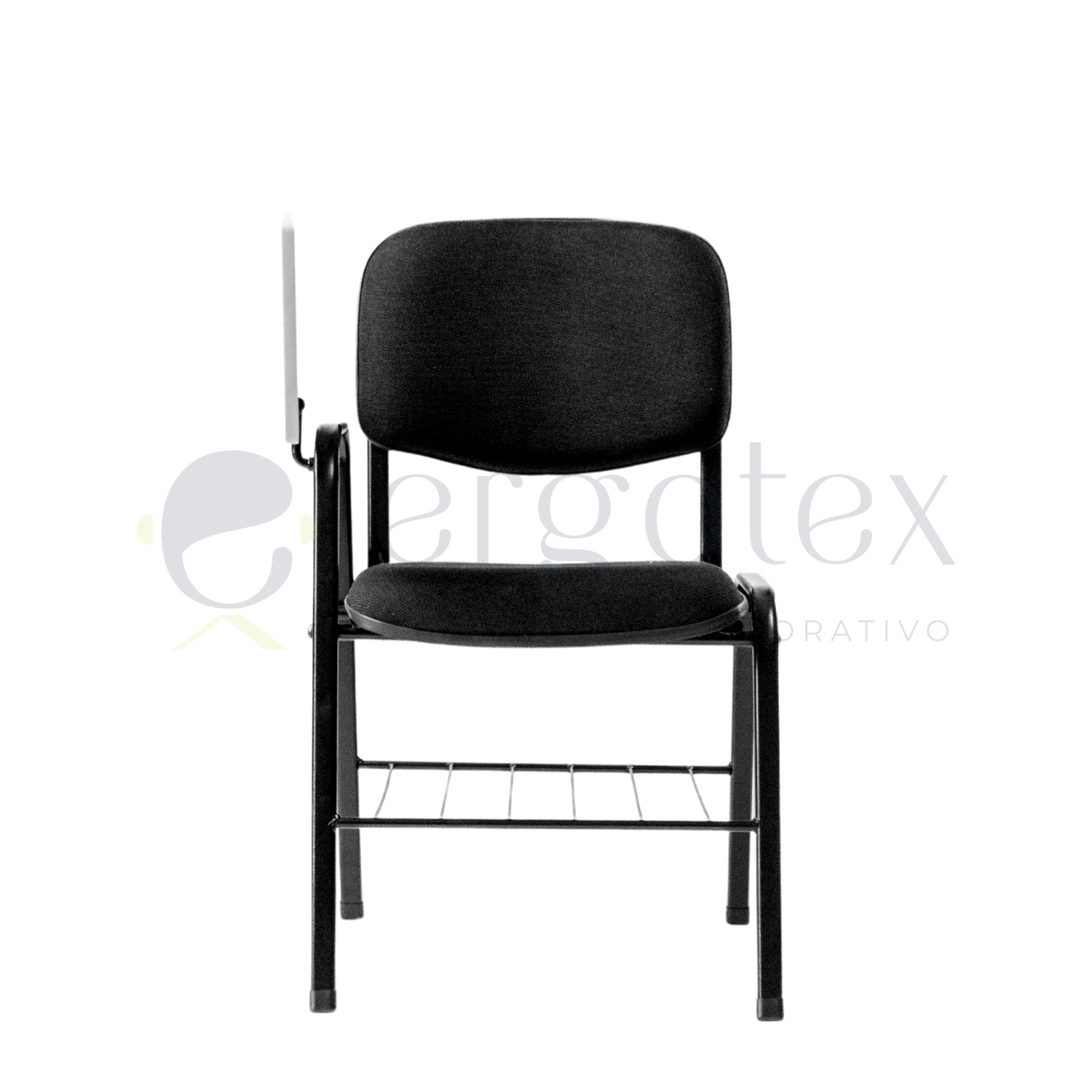 Cadeira Universitária Conferenza Prancheta Escamoteável com Porta Livros 1 Braço Alto