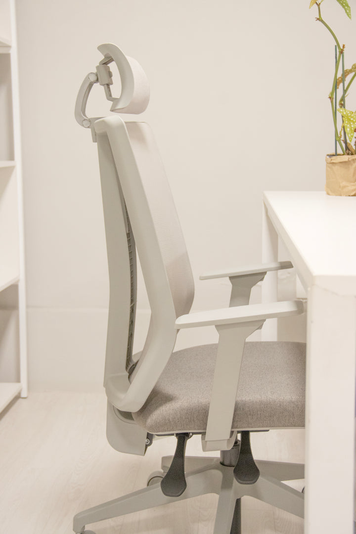 Cadeira Giratoria Presidente Addit Cinza com Regulagem no Encosto