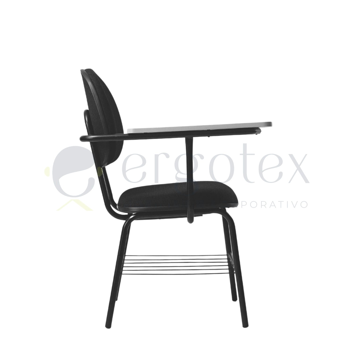 Cadeira Universitaria Executiva Prancheta Fixa com Porta Livros