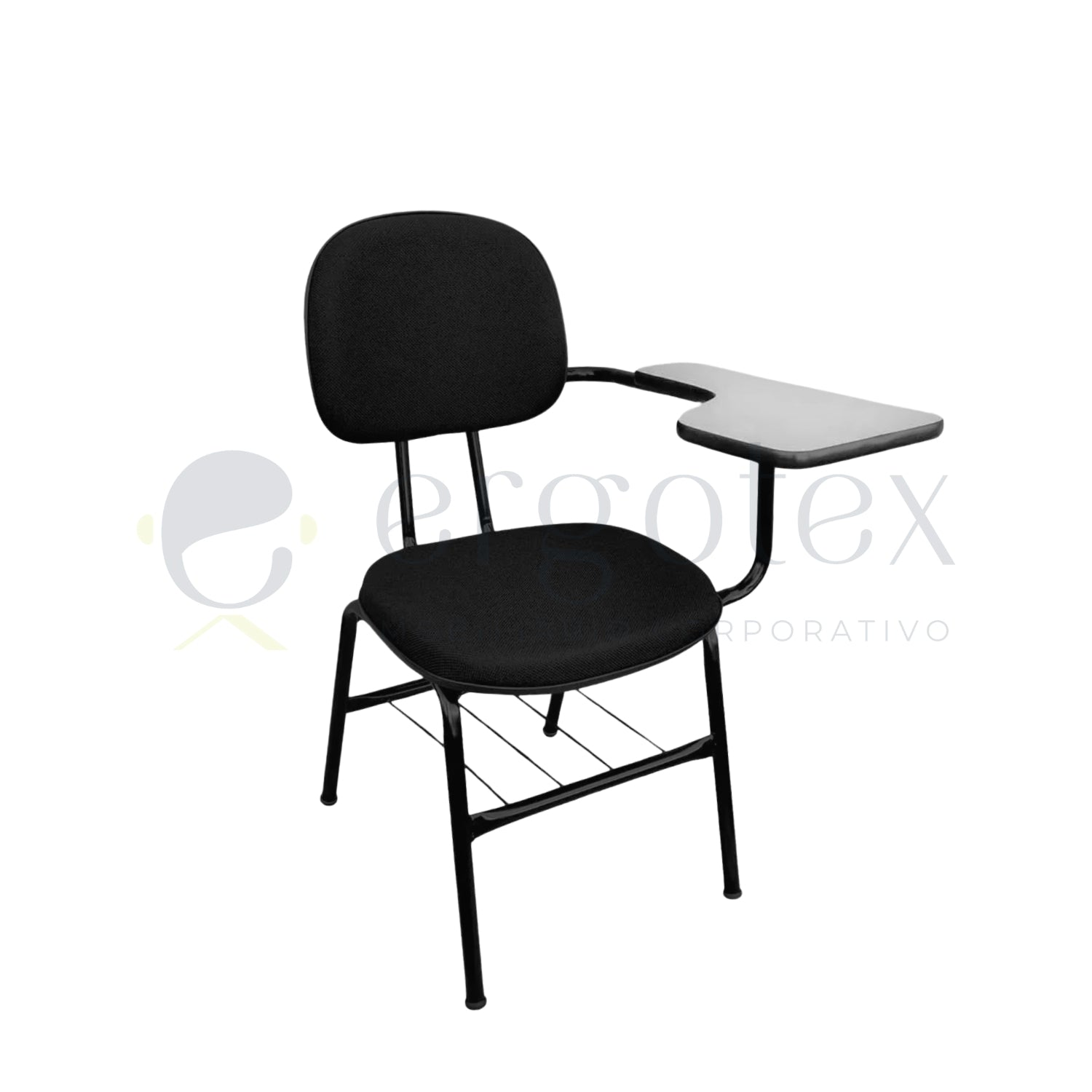 Cadeira Universitaria Secretaria Prancheta Fixa com Porta Livros