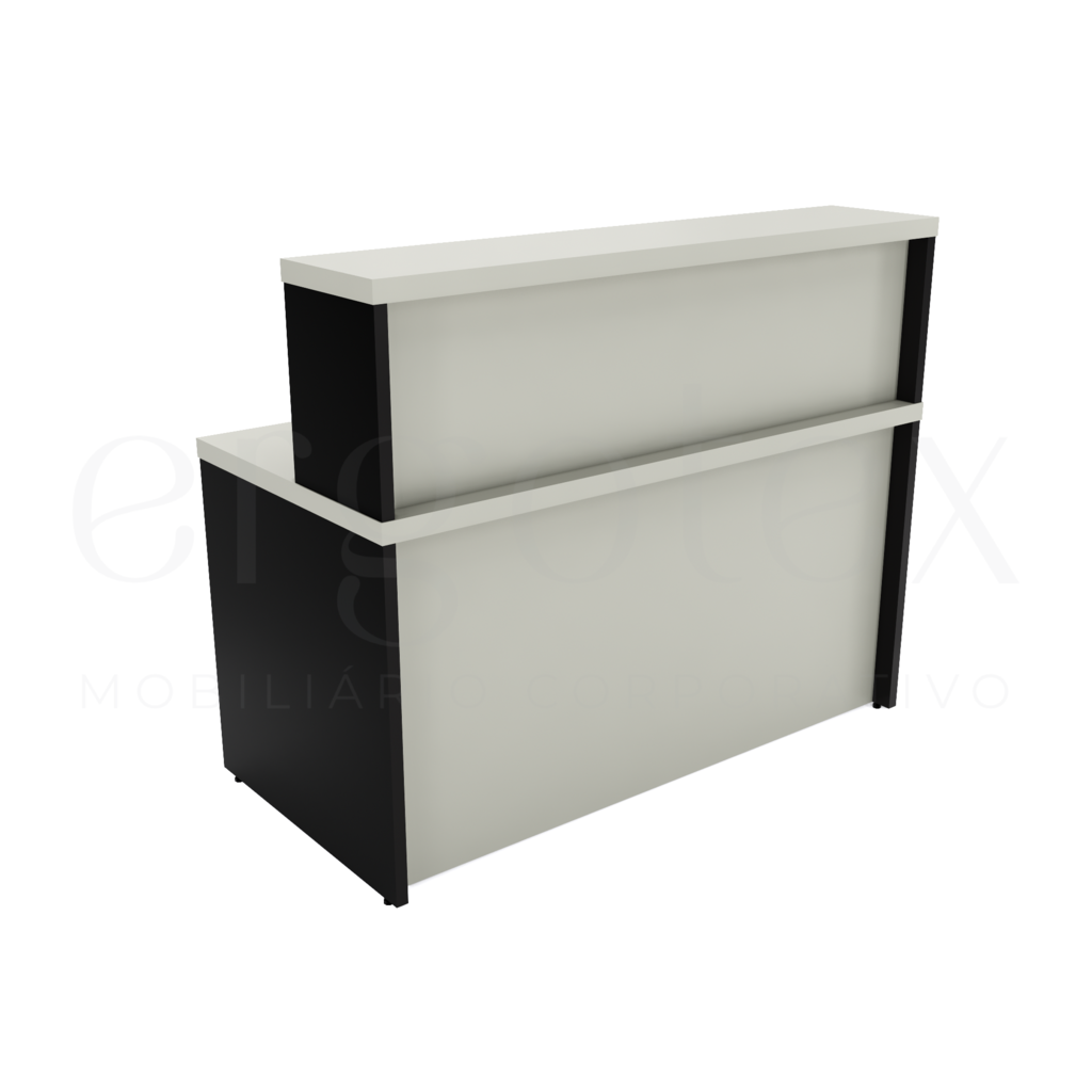 Cristal preto Balcao de Atendimento Reto Tampo 30mm