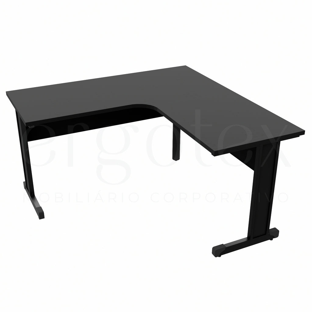 Preto tx Estacao de Trabalho Pe Metalico 25mm