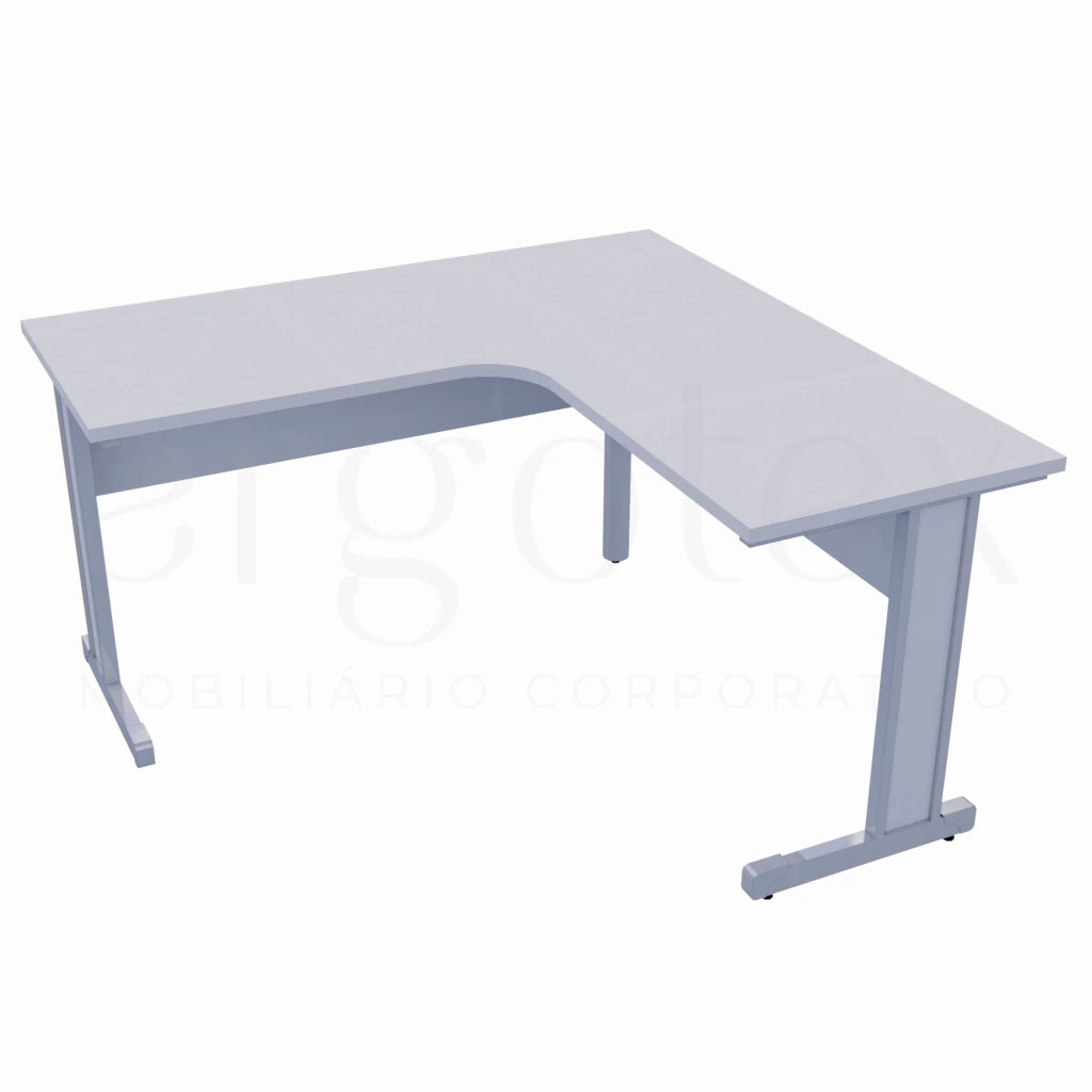 cinza cristal Estacao de Trabalho Pe Metalico 25mm