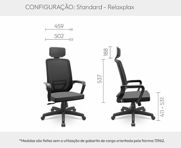 Cadeira Giratoria Presidente Adrix com Relax