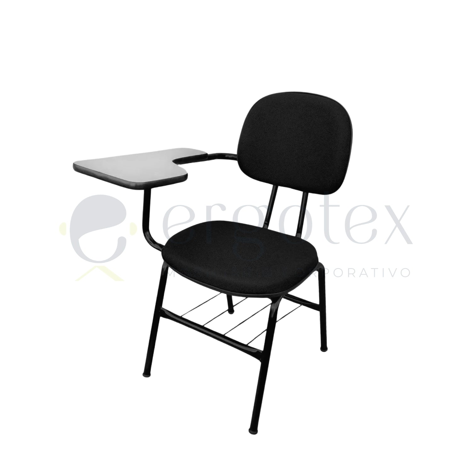 Cadeira Universitaria Secretaria Prancheta Fixa com Porta Livros