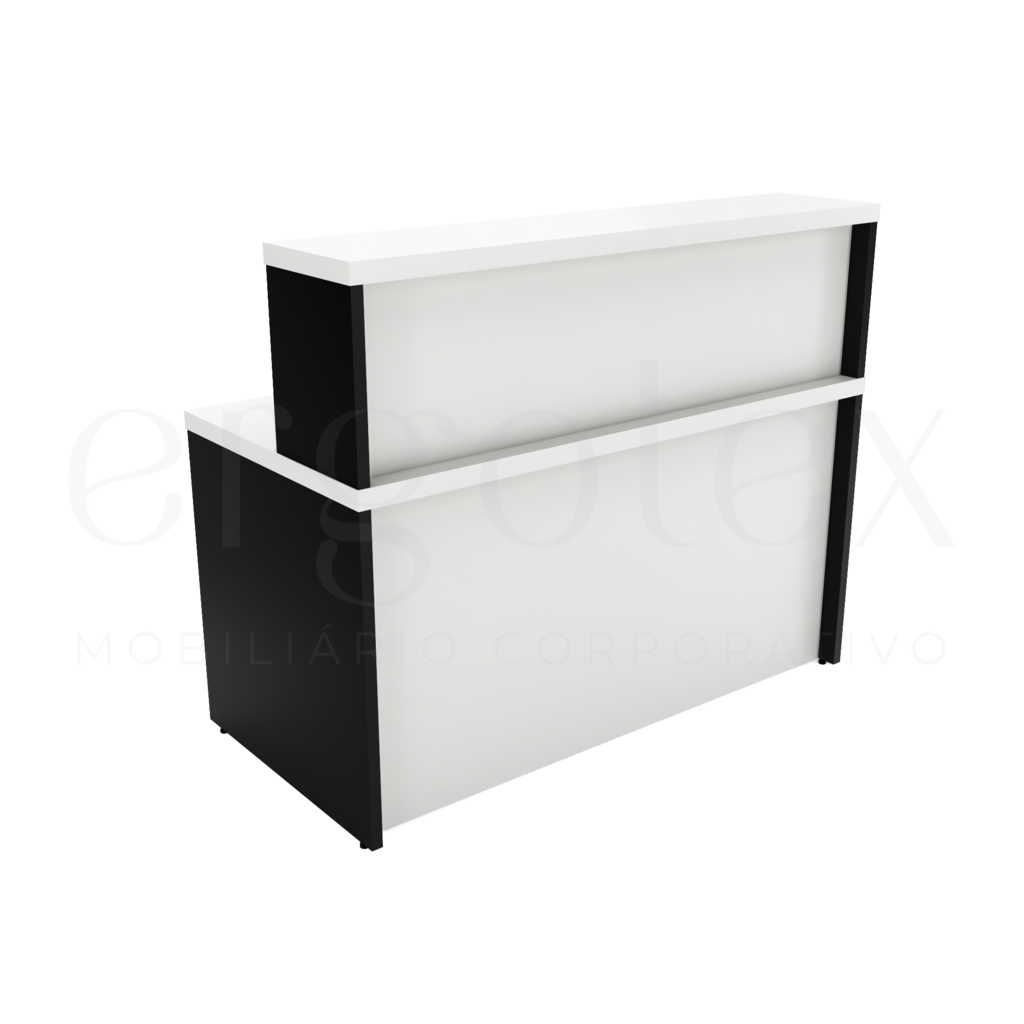 Cristal preto Balcao de Atendimento Reto Tampo 30mm