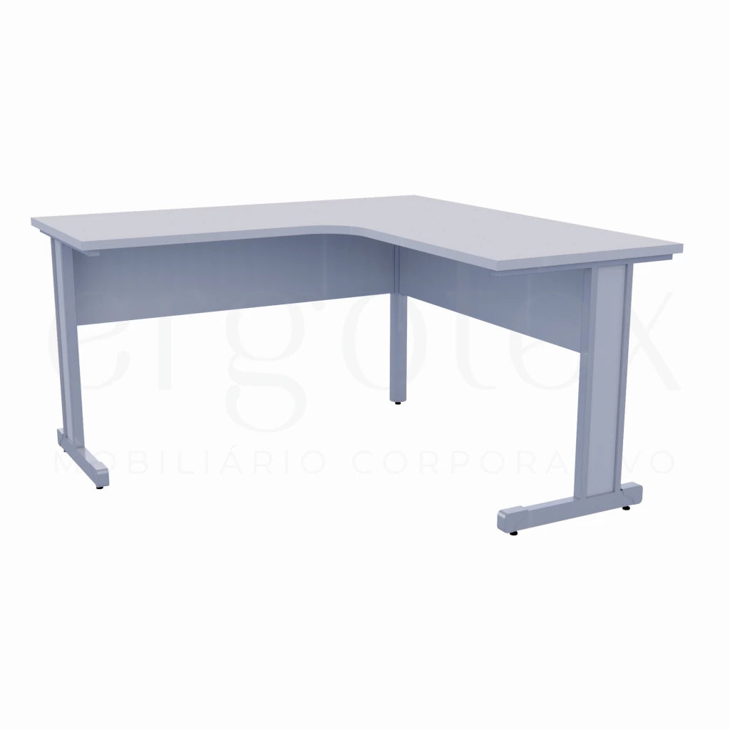 cinza cristal Estacao de Trabalho Pe Metalico 25mm