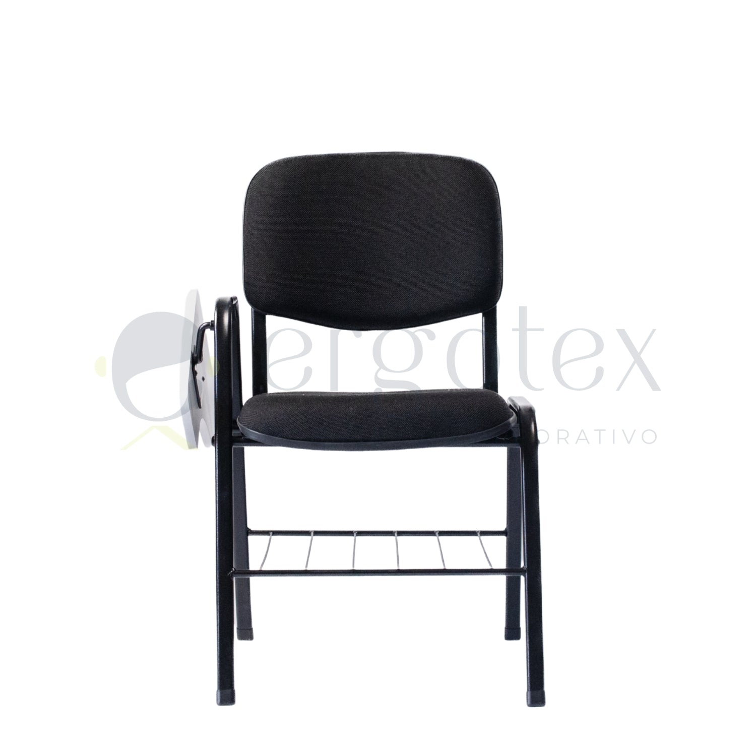 Cadeira Universitária Conferenza Prancheta Escamoteável com Porta Livros 1 Braço Alto