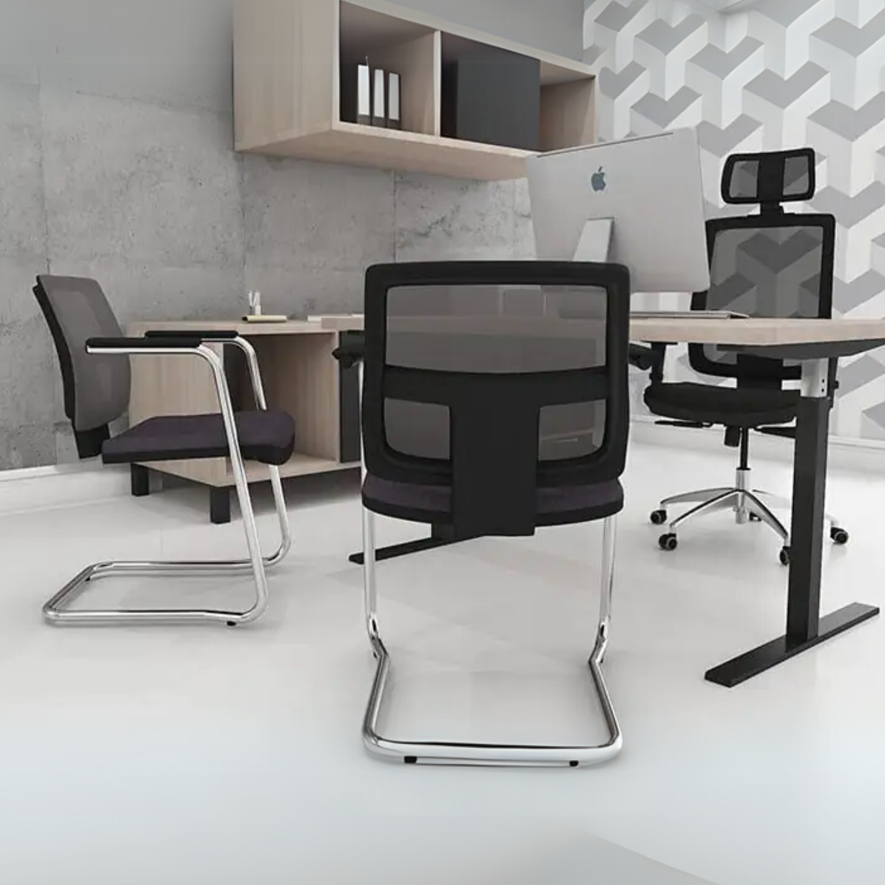 Cadeira Fixa Executiva Brizza Tela