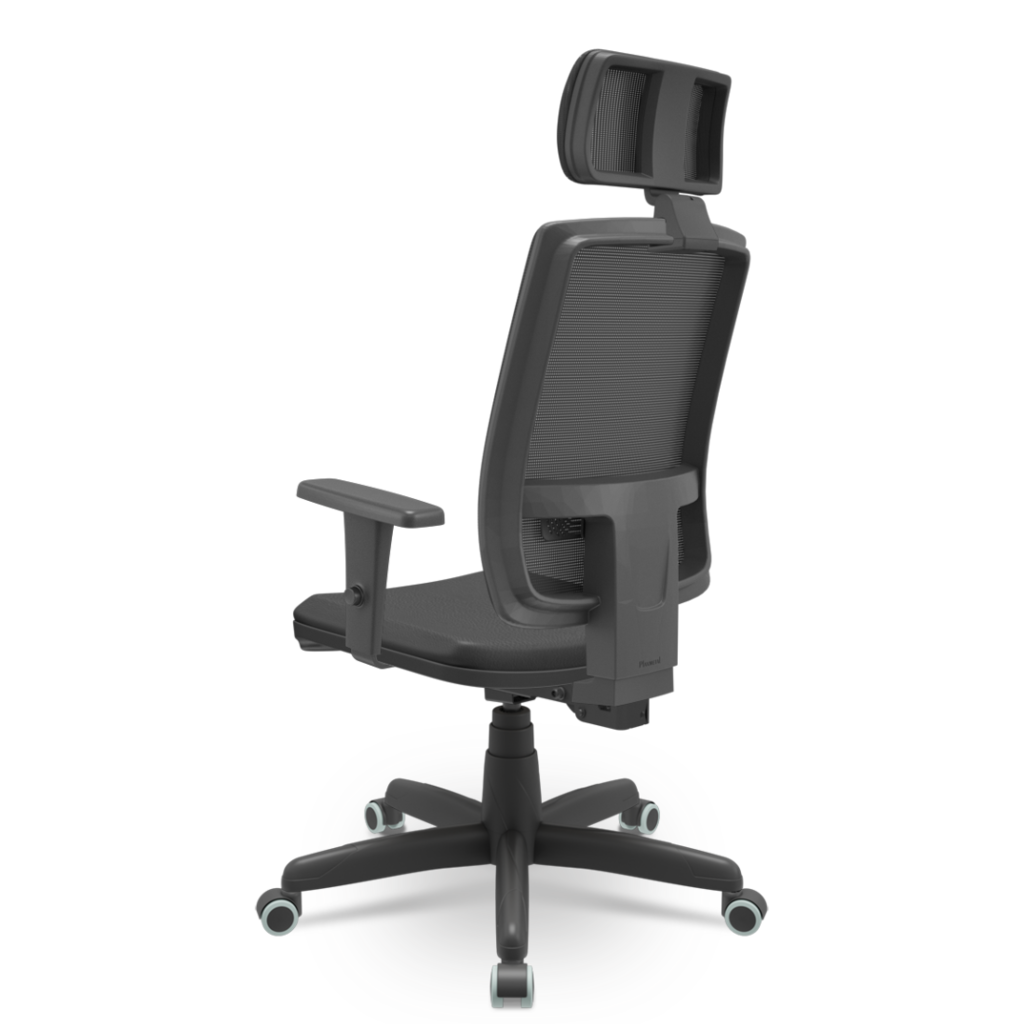 Cadeira Giratoria Presidente Brizza Tela com Regulagem no Encosto e Apoio de Cabeça