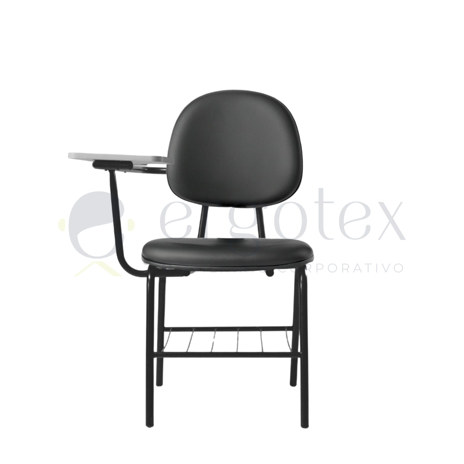 Cadeira Universitaria Executiva Prancheta Fixa com Porta Livros