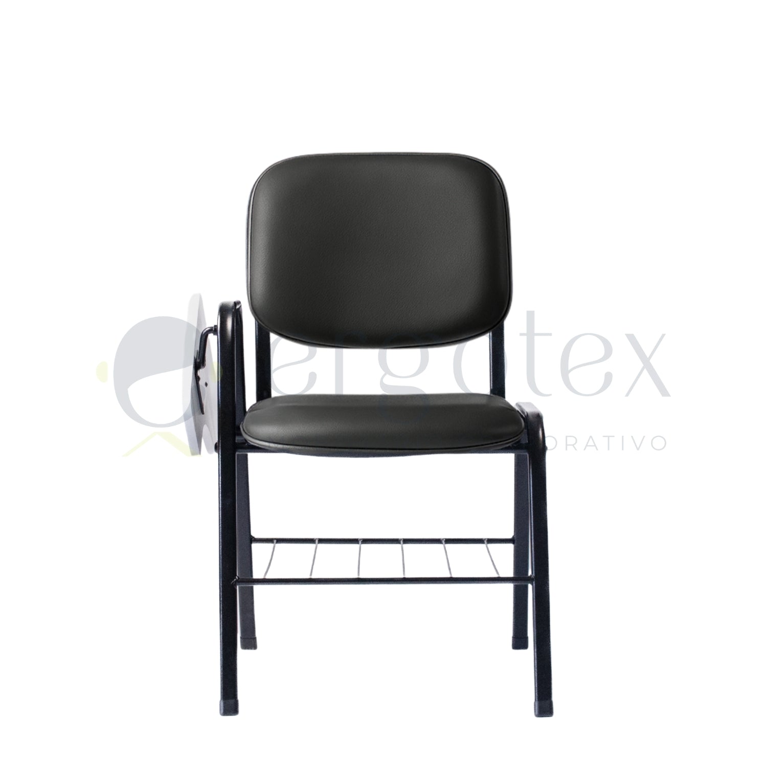 Cadeira Universitária Conferenza Prancheta Escamoteável com Porta Livros 1 Braço Alto