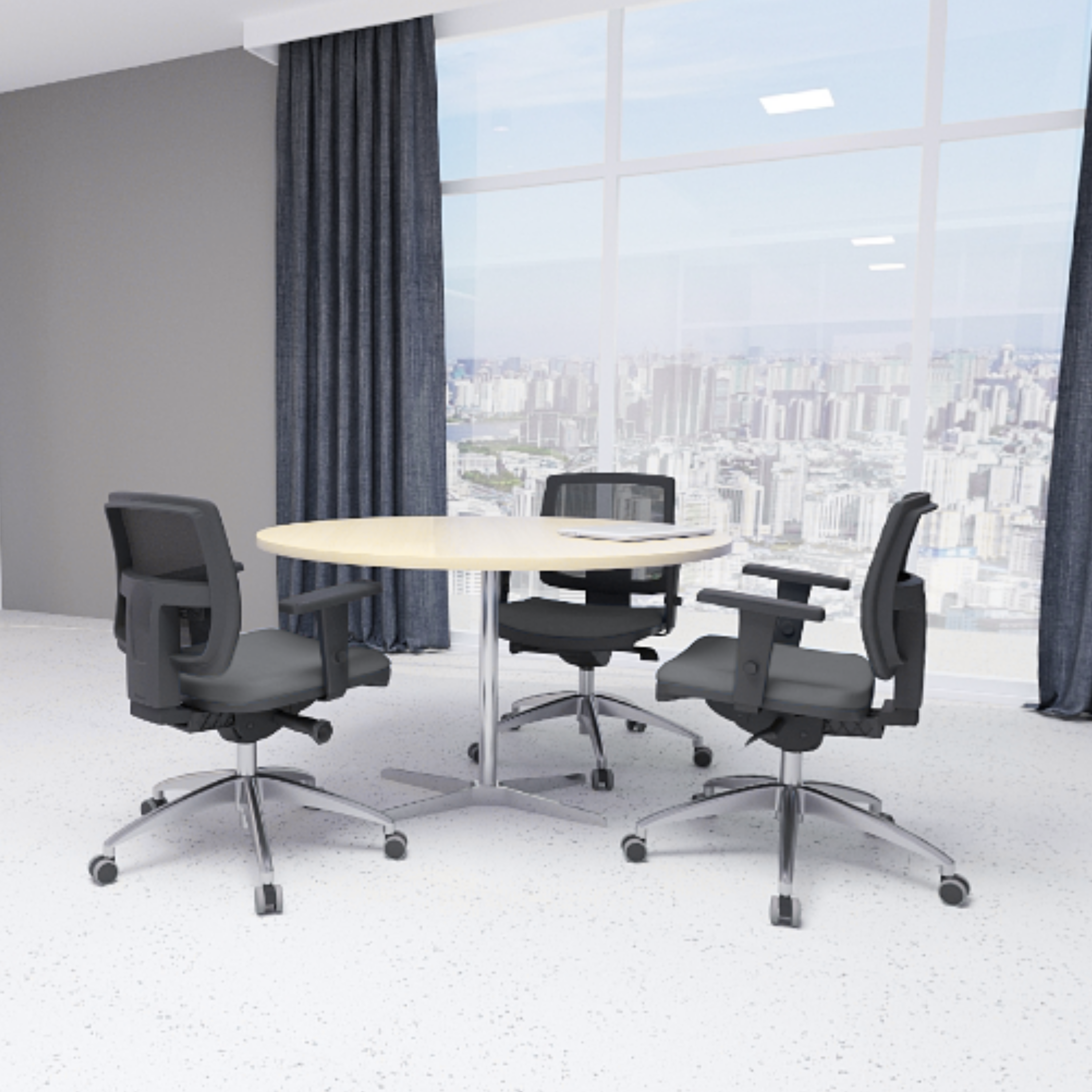 Cadeira-Giratoria-Executiva-Brizza-Tela-com-Regulagem-no-Encosto