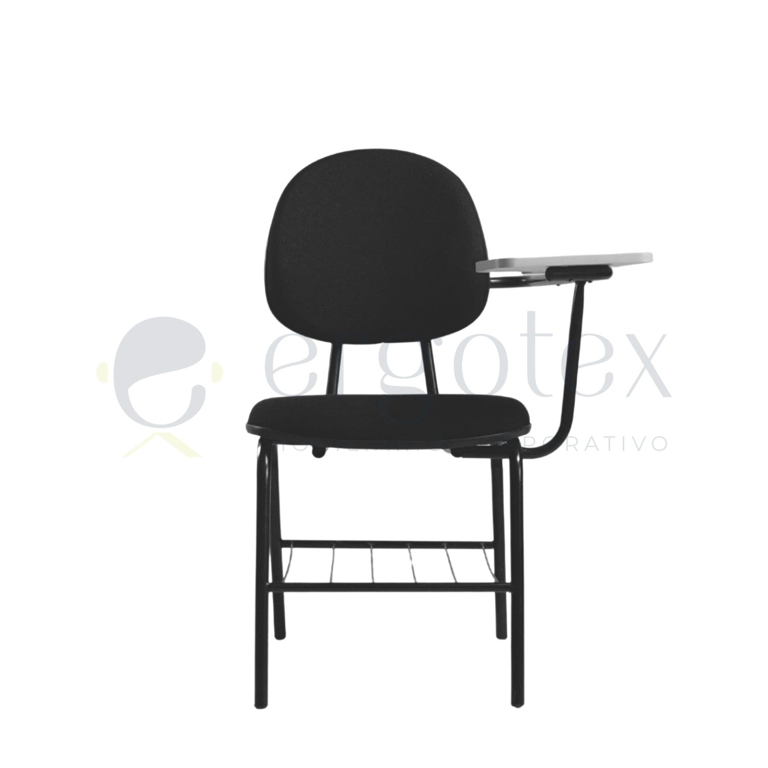 Cadeira Universitaria Executiva Prancheta Fixa com Porta Livros