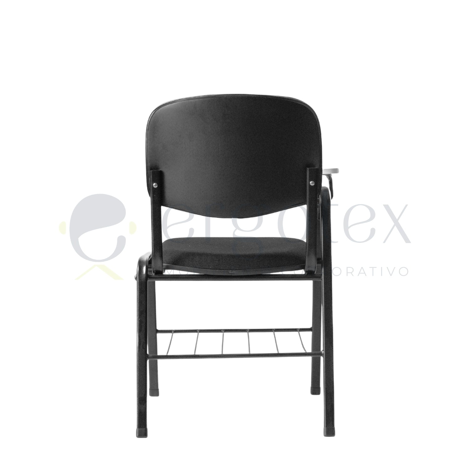 Cadeira Universitária Conferenza Prancheta Escamoteável com Porta Livros 1 Braço Alto