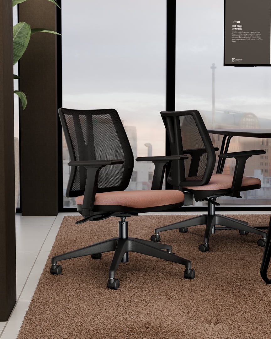 Cadeira Giratoria Diretor Addit com Regulagem no Encosto