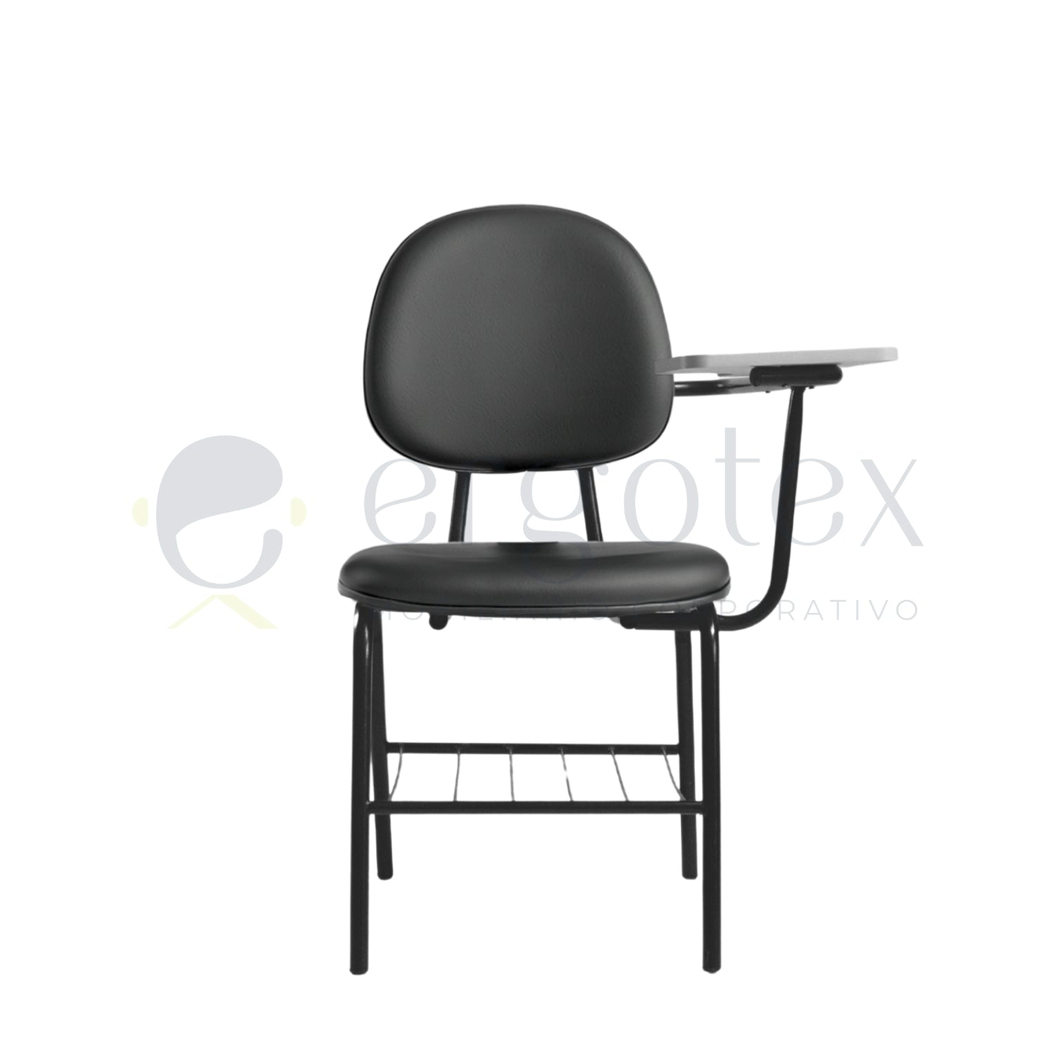 Cadeira Universitaria Executiva Prancheta Fixa com Porta Livros