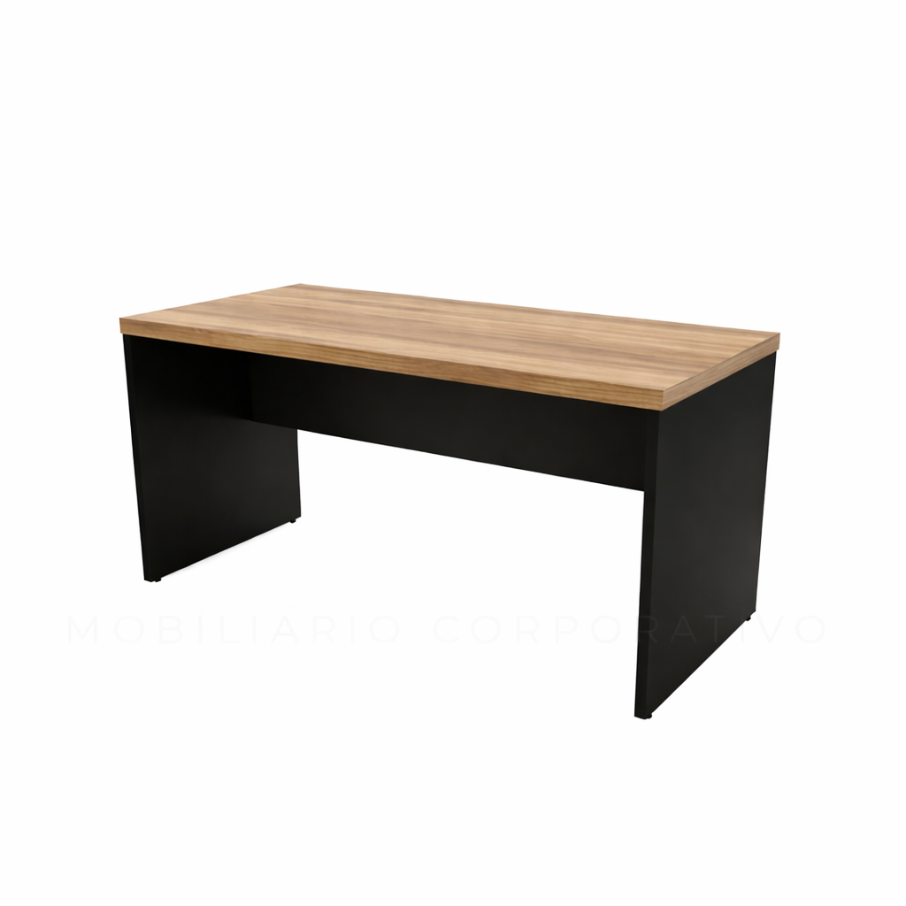 Mesa Reta Pé Painel Tampo 30mm