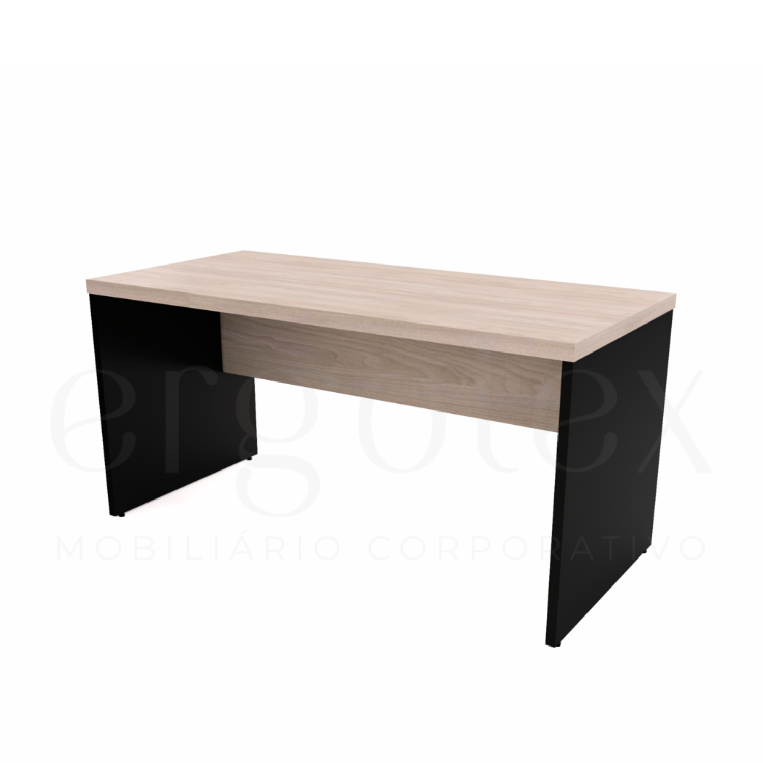 Mesa Reta Pé Painel Tampo 30mm