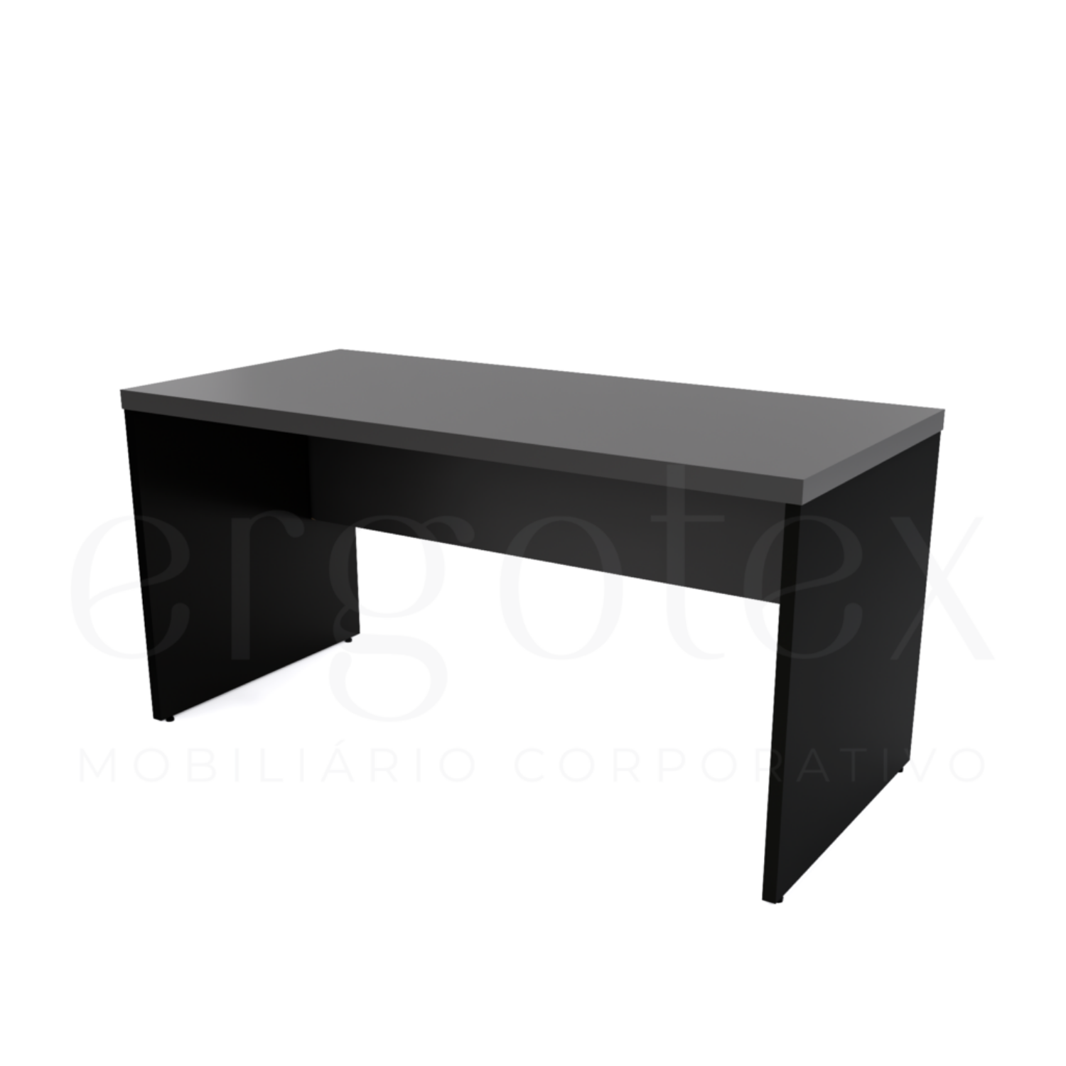 Mesa Reta Pé Painel Tampo 30mm