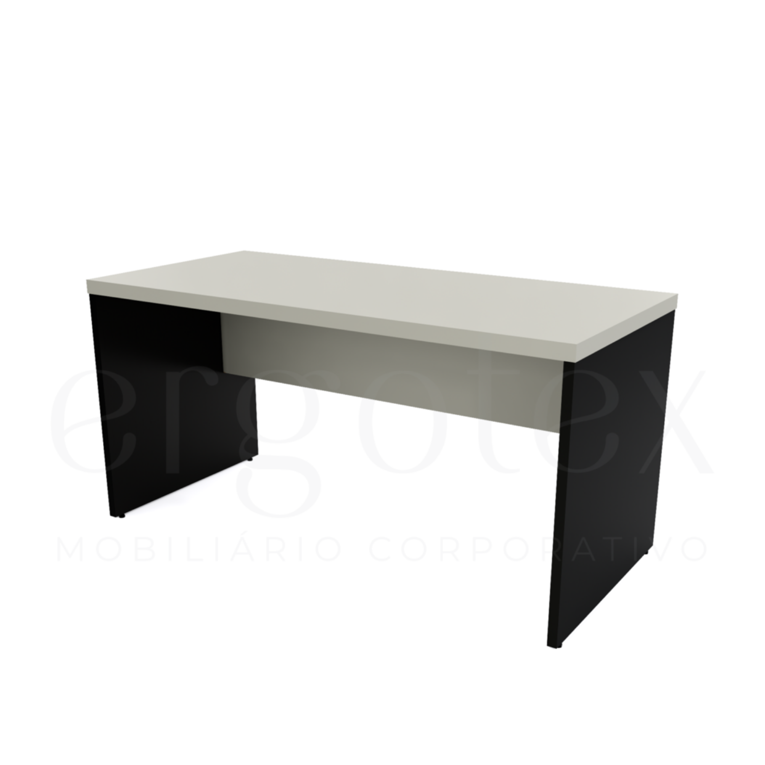 Mesa Reta Pé Painel Tampo 30mm