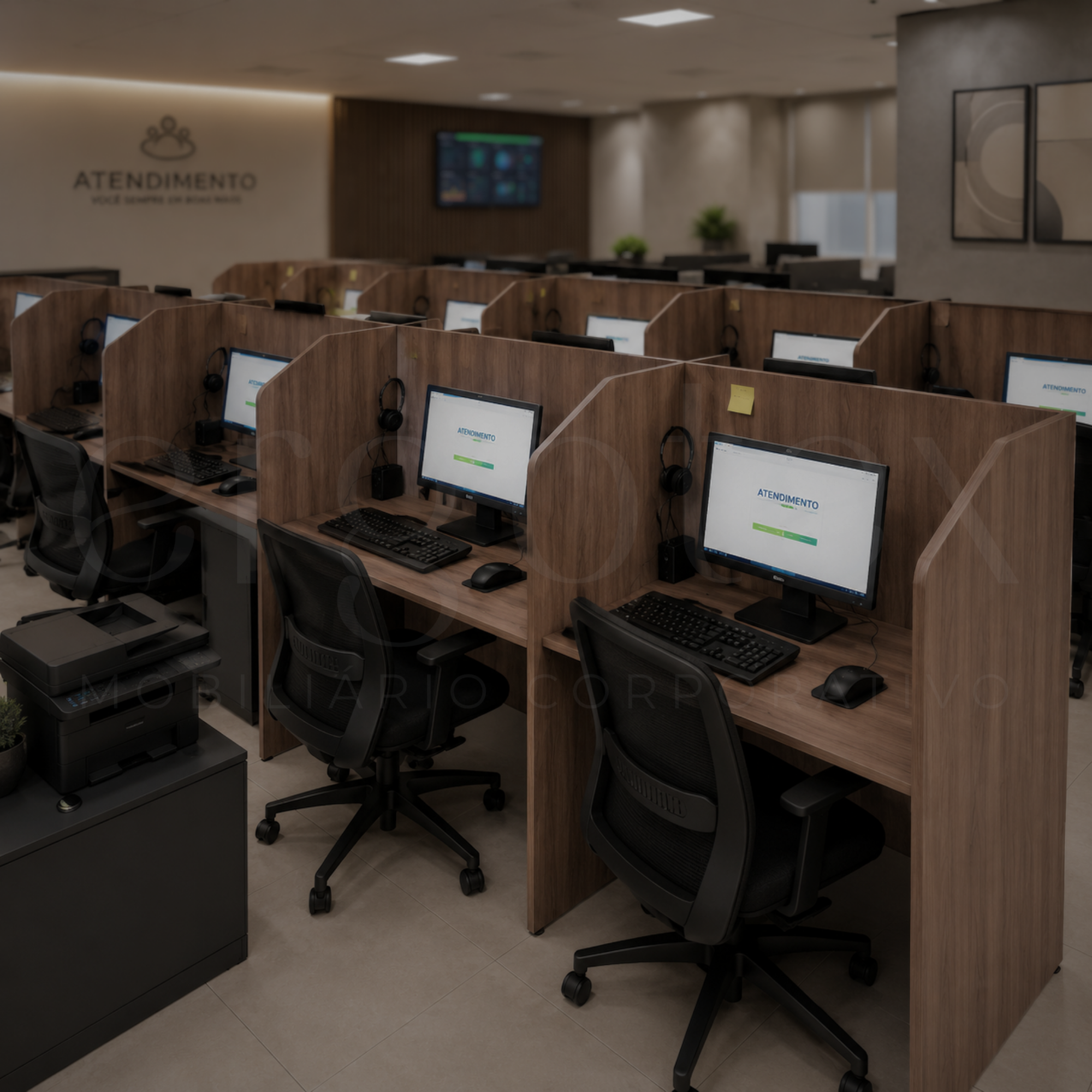 Cabine de Telemarketing 1 Lugar Soft 15mm