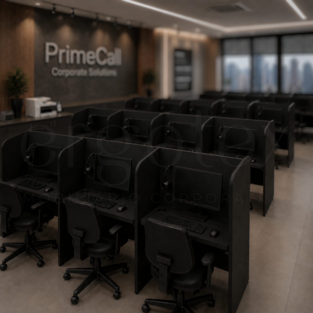 Cabine de Telemarketing 30mm