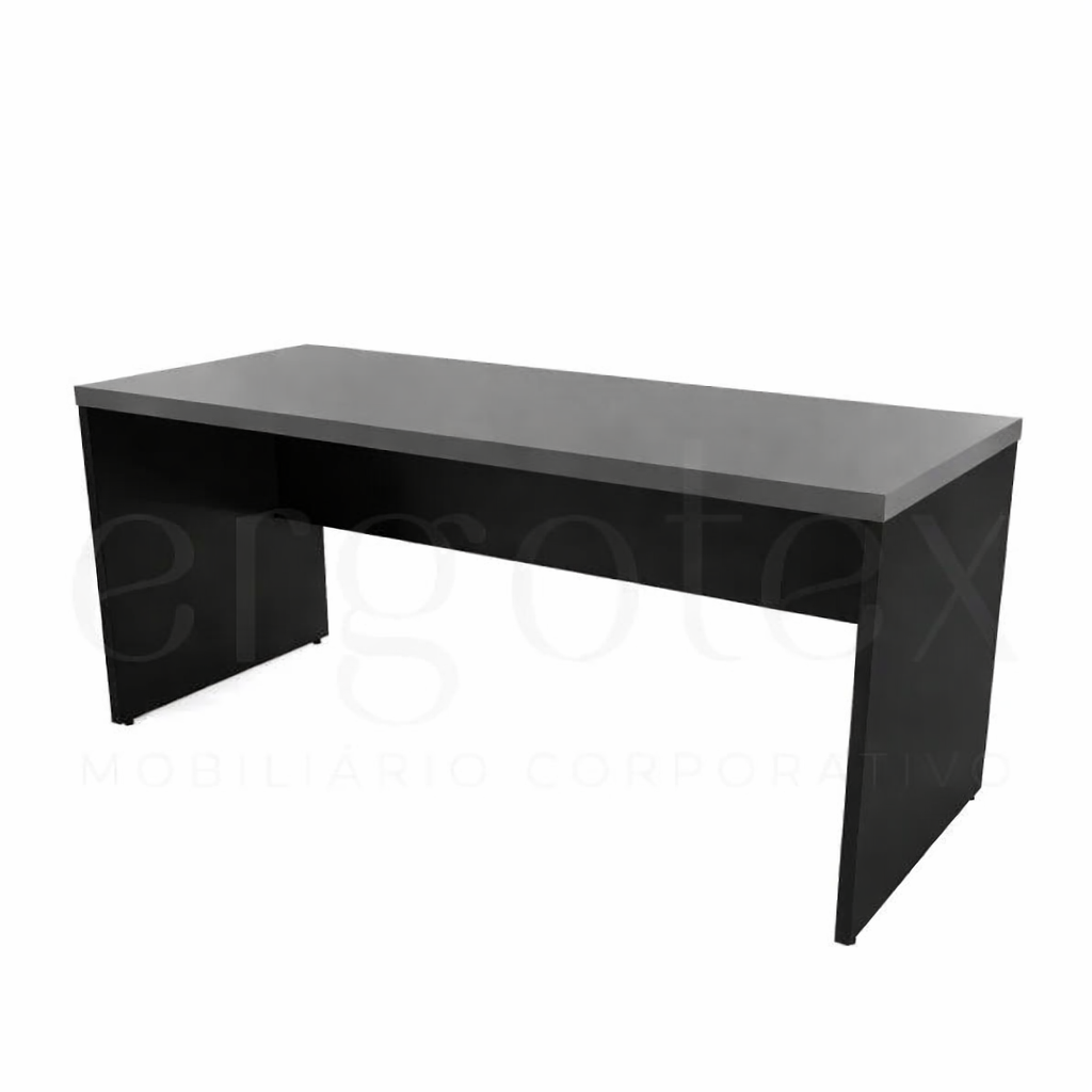 Mesa Reta Pé Painel Tampo 30mm