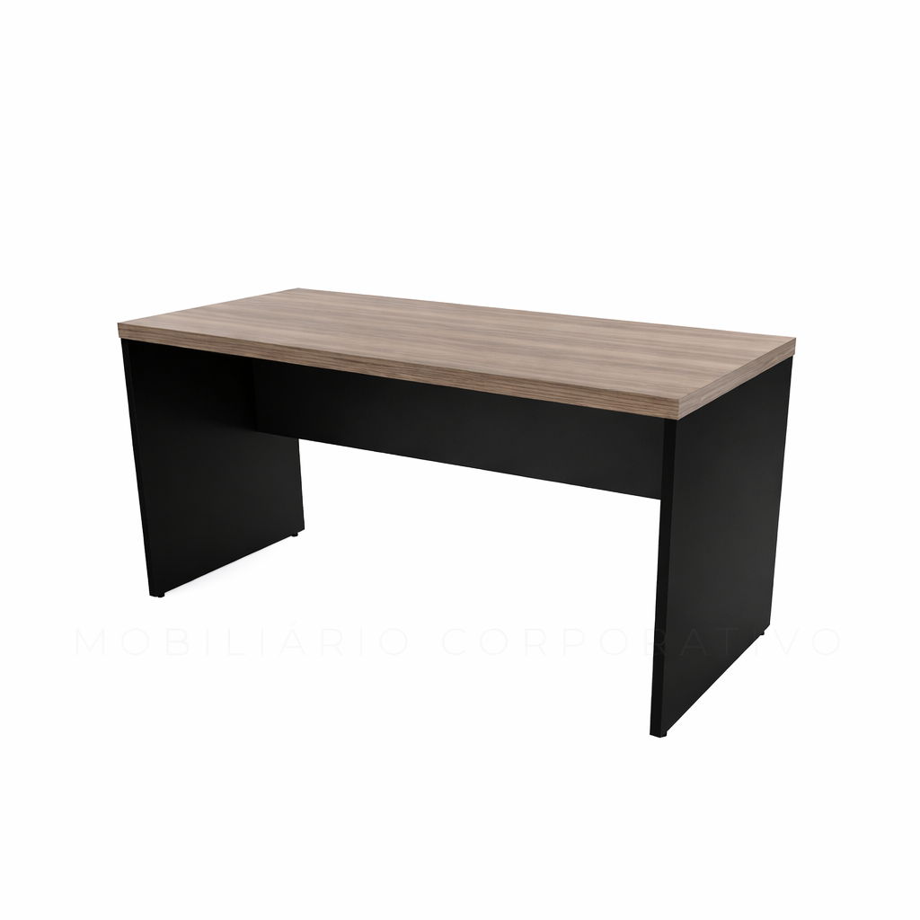 Mesa Reta Pé Painel Tampo 30mm