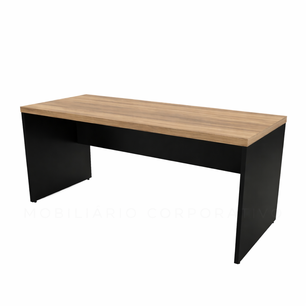 Mesa Reta Pé Painel Tampo 30mm