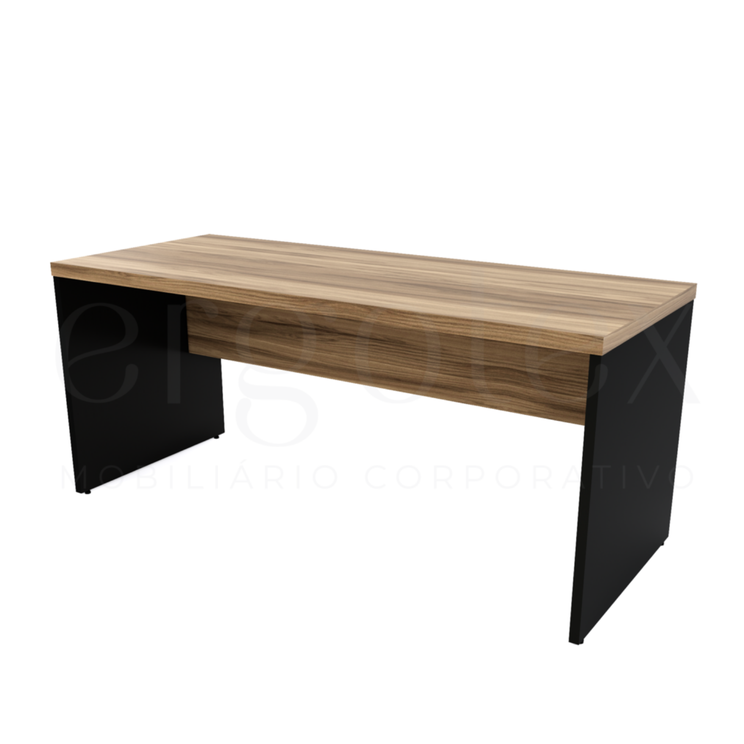 Mesa Reta Pé Painel Tampo 30mm