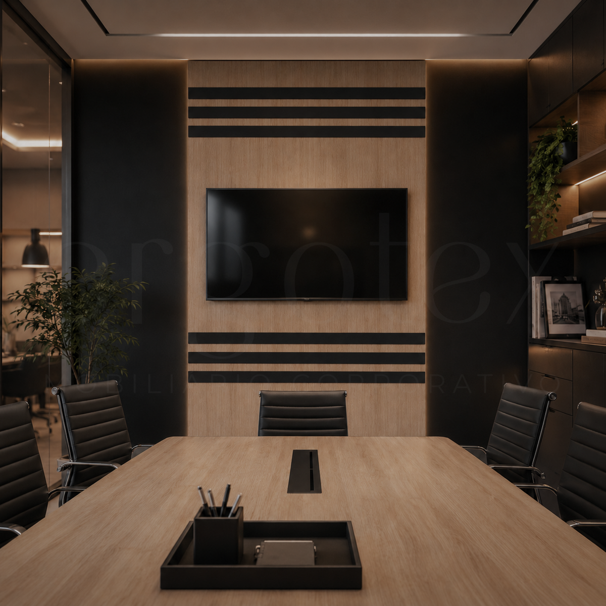 Painel de TV Ripado