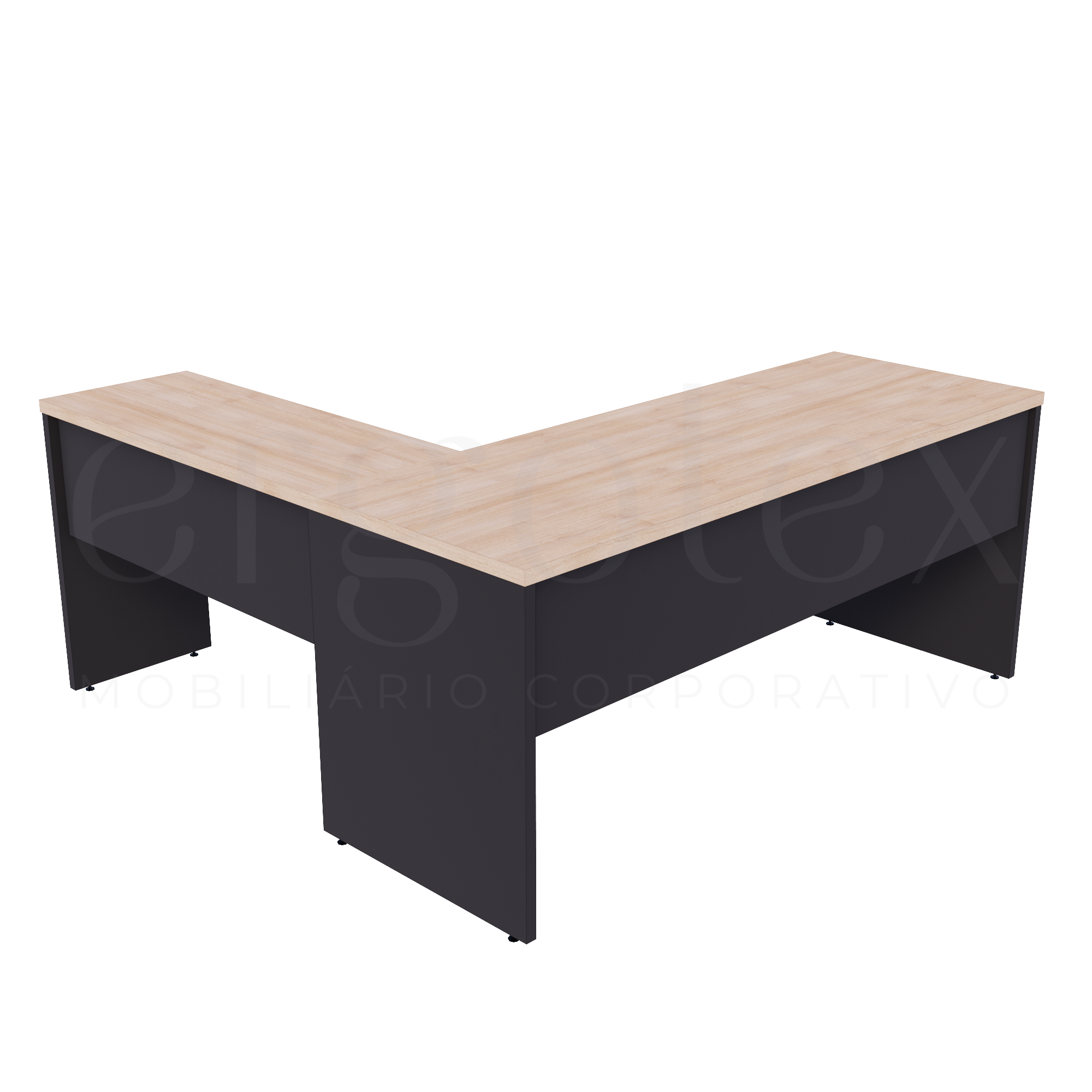 Mesa em L Escritório Tampo 30mm