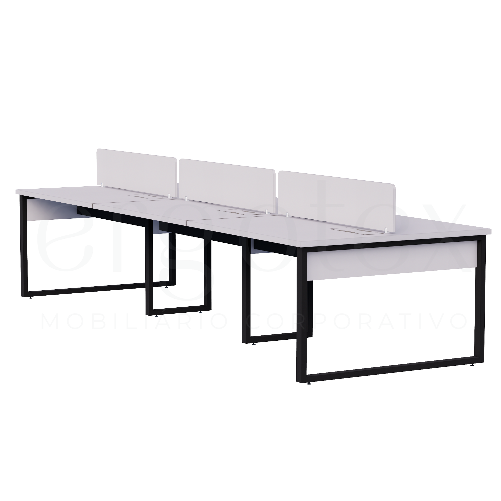 Plataforma de Trabalho Steel Tampo 30mm Industrial Preto