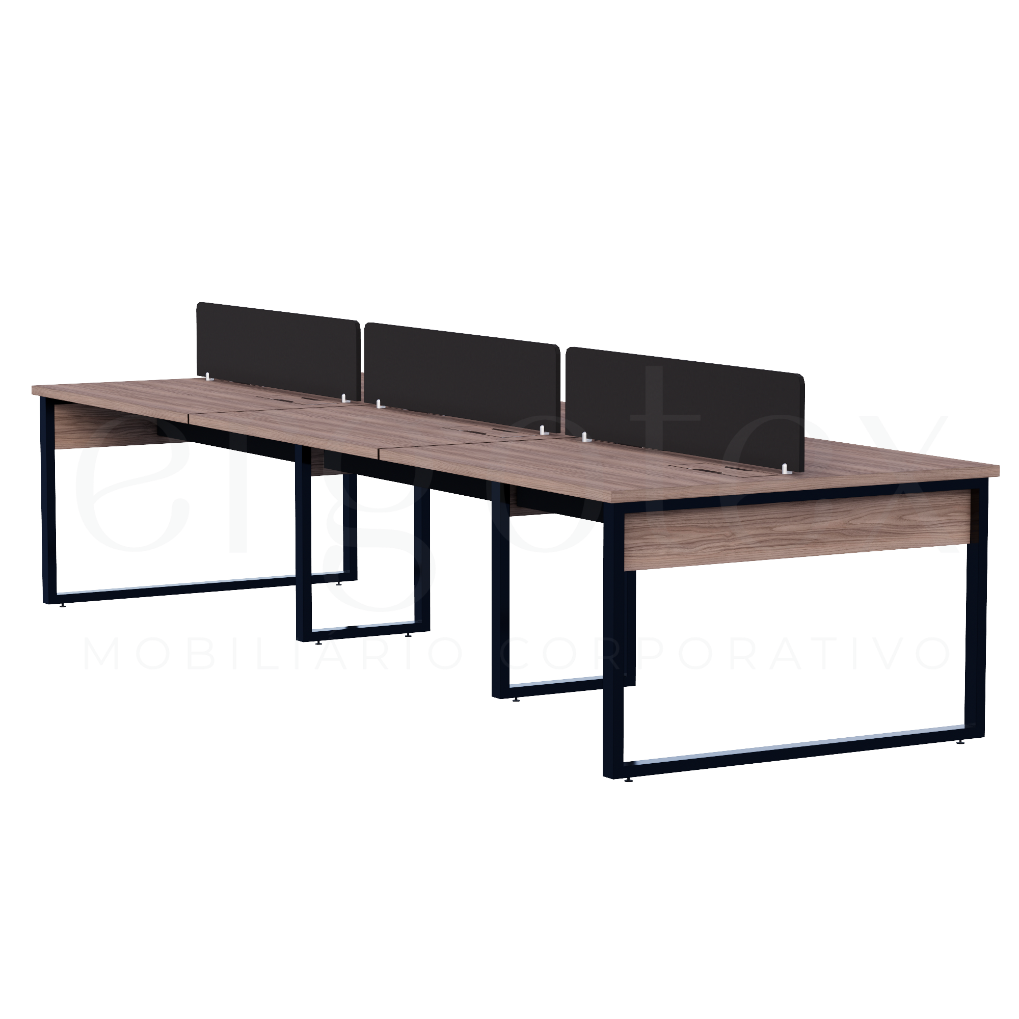 Plataforma de Trabalho Steel Tampo 30mm Industrial Preto