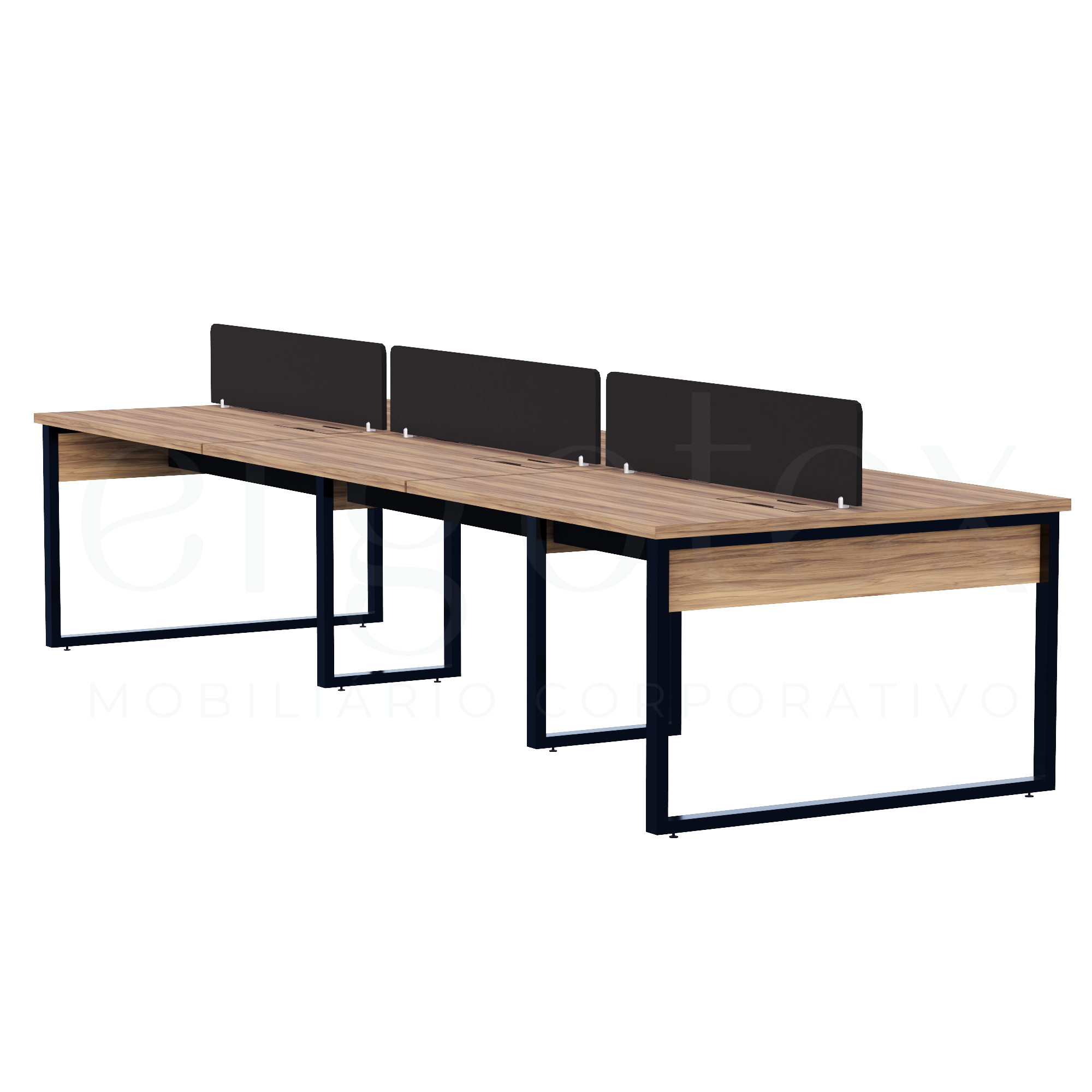 Plataforma de Trabalho Steel Tampo 30mm Industrial Preto
