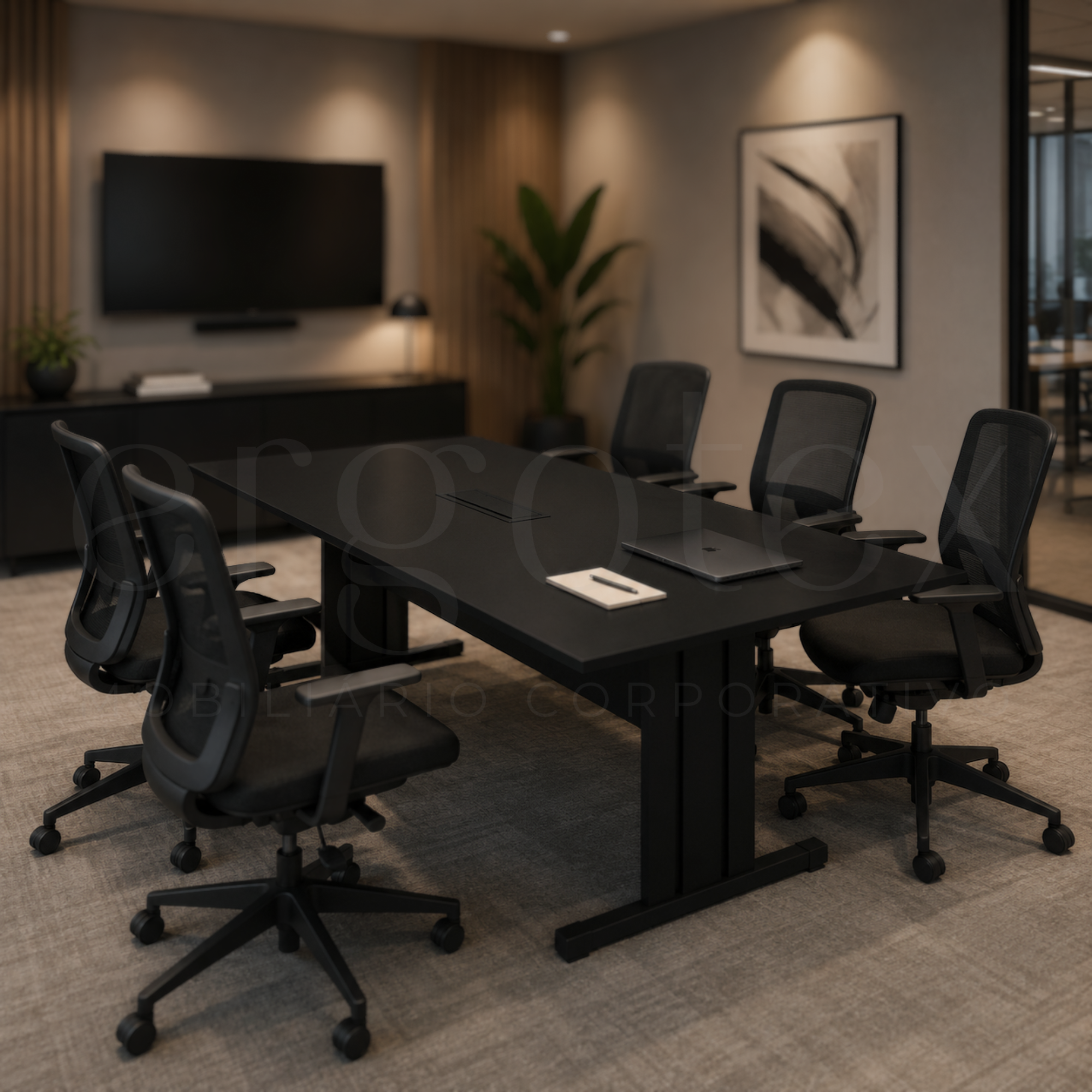 Mesa Reunião Retangular Soft 15mm