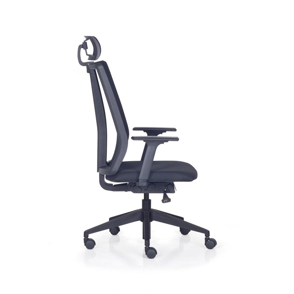 Cadeira Giratoria Presidente Addit com Regulagem no Encosto e Apoio de Cabeça