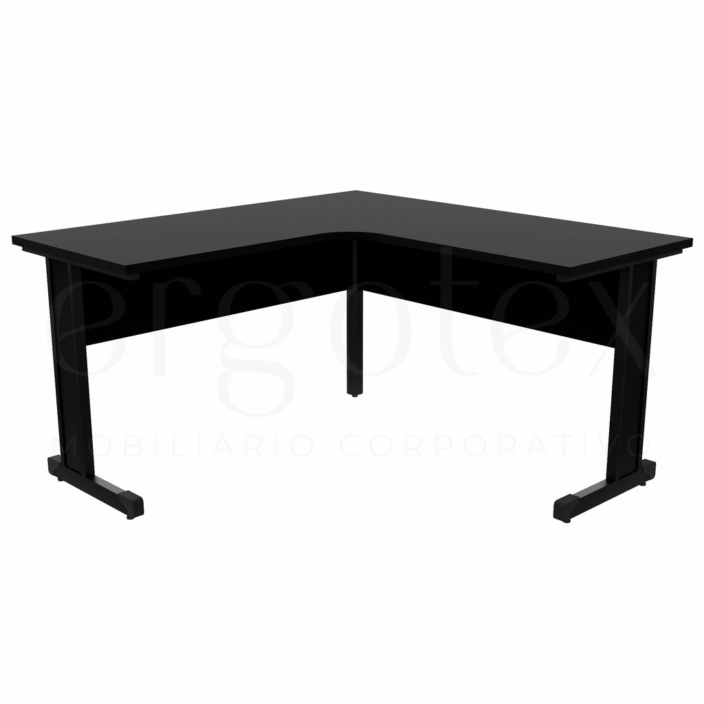 Preto tx Estacao de Trabalho Pe Metalico 25mm